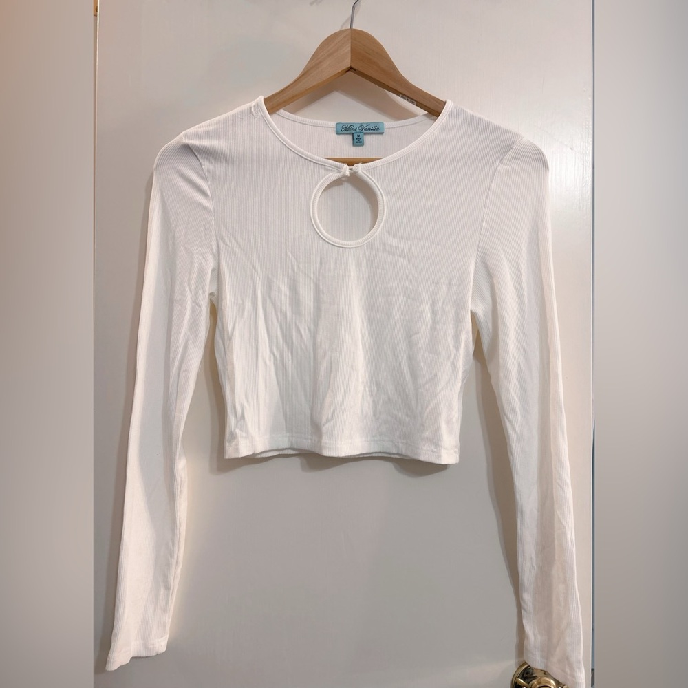 Mint Vanilla Keyhole Crop Top